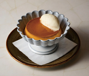 長崎県太陽の卵のこだわり焼きプリン ソルティーなミルクアイス添え