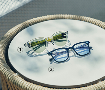 EYEVOL：LEIFER3(49)/BC-LY-MGN2-PL-M.GR　EYEVAN 7285：319/100-GM LT.BLU