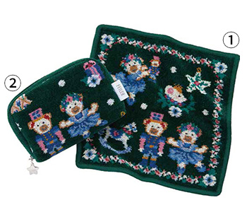 リーベ＆リリアザナットクラッカー  ①ハンカチ ②ポーチ