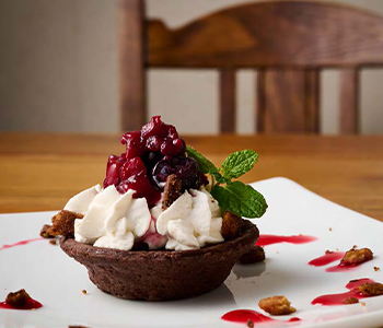 米粉のチョコタルト ベリーソース