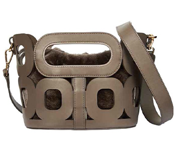 ANELLI HANDLES MINI WITH FUR バッグ EARTH