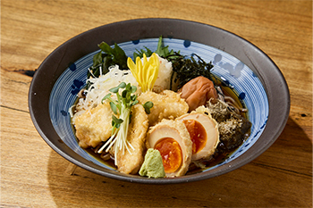 鶏天南高梅おろし蕎麦