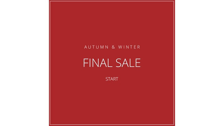 FINAL　SALE開催いたします