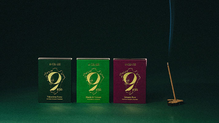 9KOS Incense〜Satsuma Rose & Hinoki & Volcano〜