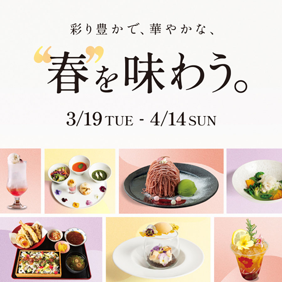 彩り豊かで、華やかな春を味わう。3/19TUE - 4/14SUN