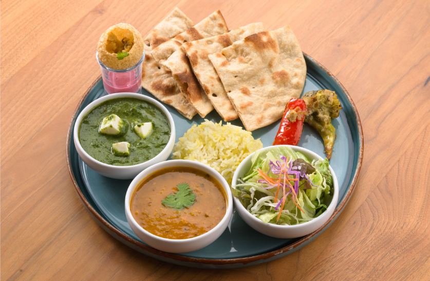 インド産バスマティライス、サラダ付きセット